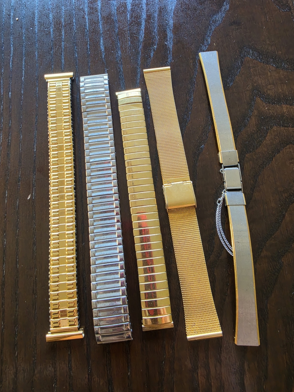 Men's Gold and Silver Replacement Watch Bands — Assorted Metal Styles